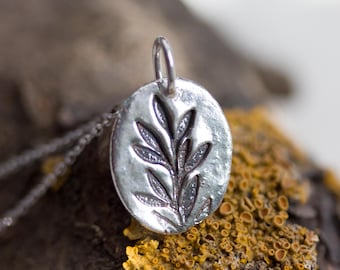 Floral - nature inspired necklace with floral texture