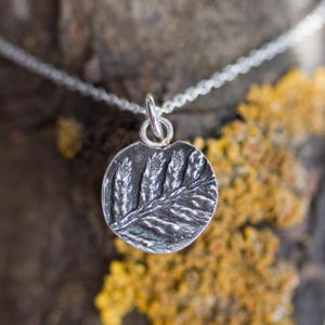 Fern - nature inspired necklace with fern leaf texture