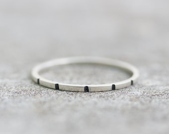 Stripes - sterling silver stackable ring