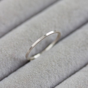 Simple square stackable ring - sterling silver or 9k gold