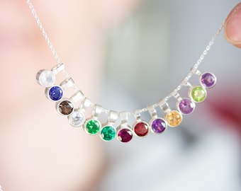 Collana con pietra portafortuna - delicata collana minimalista con pietra sfaccettata da 5 mm