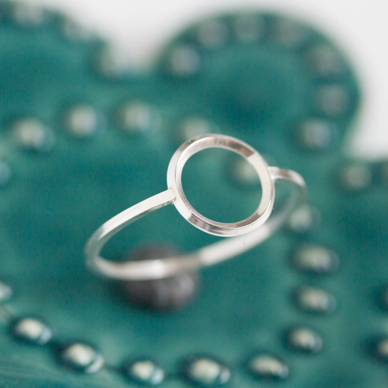 Circle Ring Sterling Silver Minimal Modern Ring Full Circle Etsy