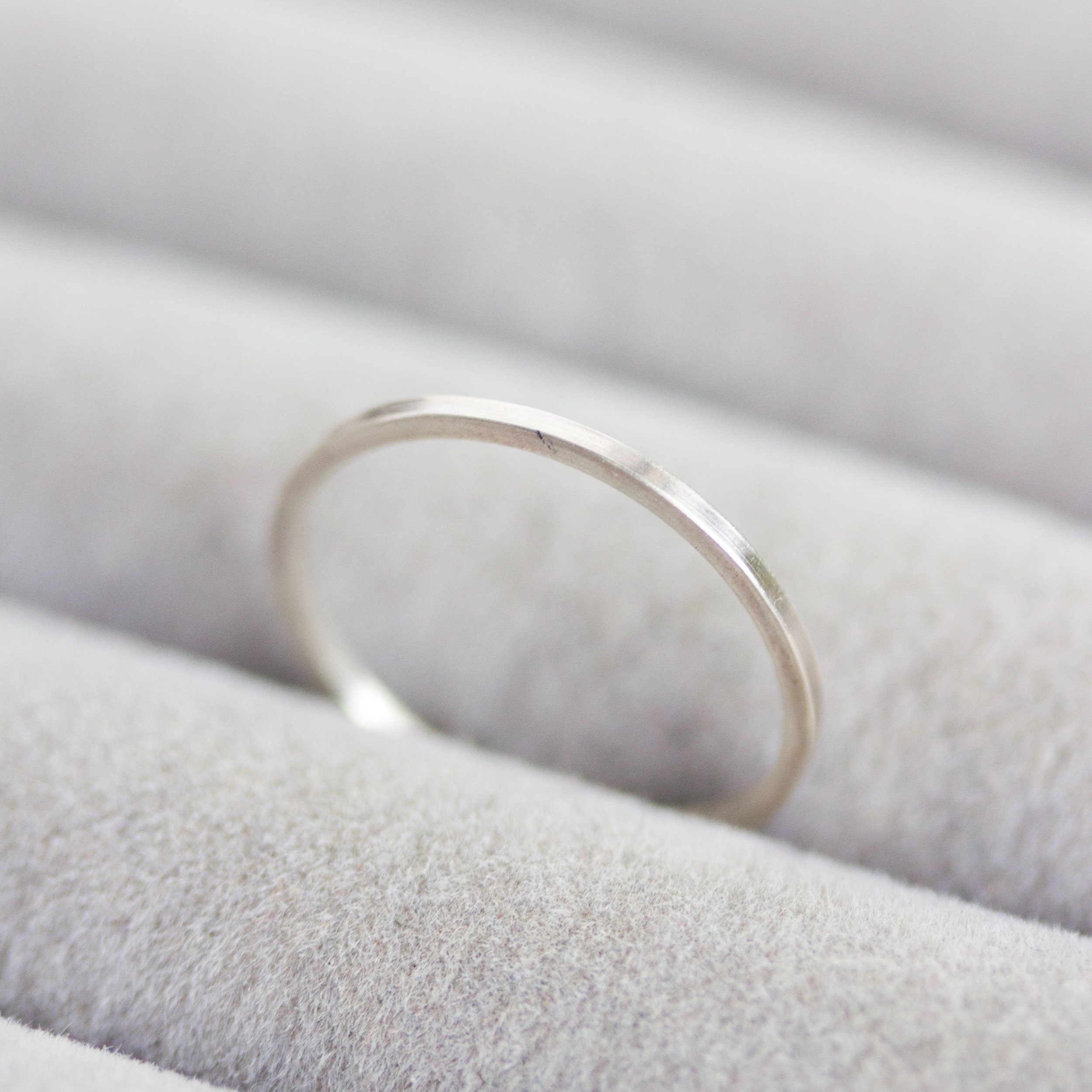 Square Stackable Rings Simple Square Stackable Ring - Sterling Silver or 9k Gold - Etsy