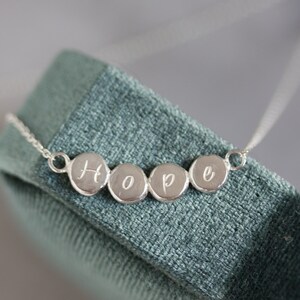 Collar personalizado, número de letras personalizado, plata de ley