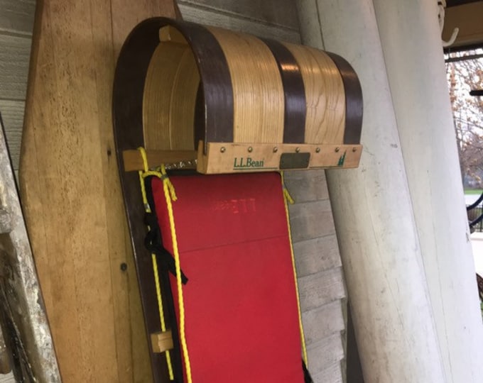 Vintage LL Bean Toboggan, Wood, Sled, Sleigh, Approx 69 X 16 Winter