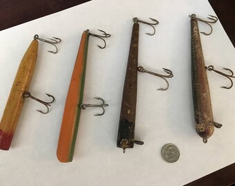 Lot Vintage : Cintre Et Plomb De Pêche à La Traîne – Aspect Usé Pour Déco