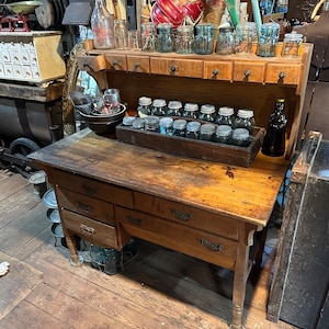 Vintage 1920s Kitchen Spice Cabinet Top on Bakers Bottom shipping is extra see details section