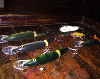 Fishing Lure collectibles 洋書 アンティーク ルアー Set of 6 Antique/vintage Fishing Lures, Tackle, Gear