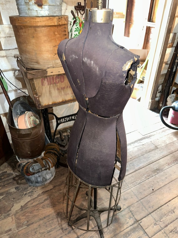 Antique Victorian Early 1900s Dress Form Mannequin, 6… - Gem