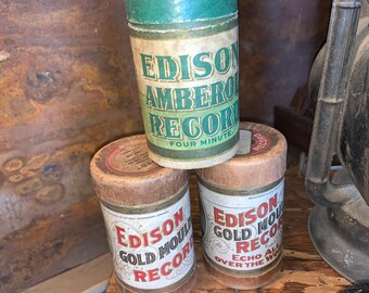 Early 1900&#39;s Thomas Edison Record Cylinder Case only no Cylinder, listing is for one only