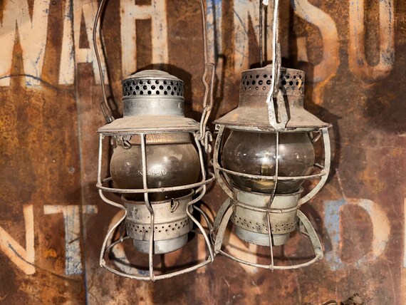 Antique Railroad Adlake Kero 434 Hand Lantern Train Lamp, Canada