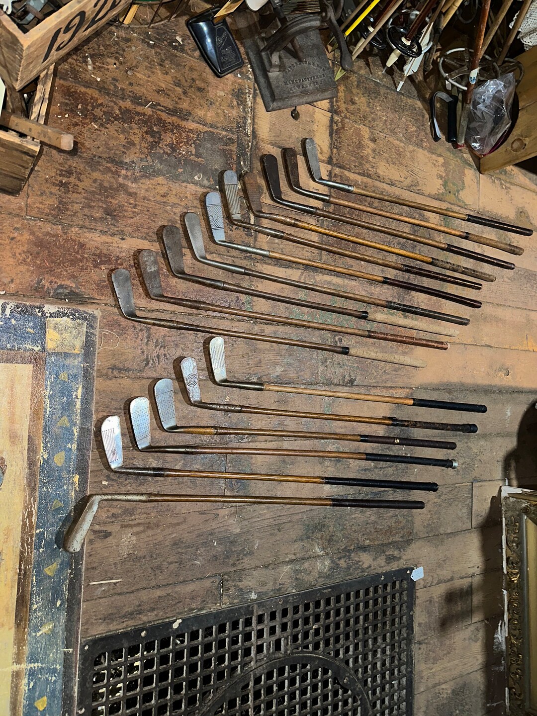 Putter Ancien PLOP En Laiton - Lame 2 Voies, Tige Acier, Longueur 34.5 Pouces, Occasion, Pour Collectionneurs