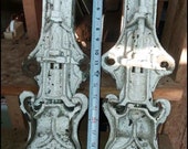 Set of two 1940s (cast iron) Industrial Firedoor Trolleys, very ornate