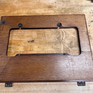 Antique Singer Mfg Co. Sewing Machine Wood top piece only, no sewing machine, no base, no drawers, see shipping details in description