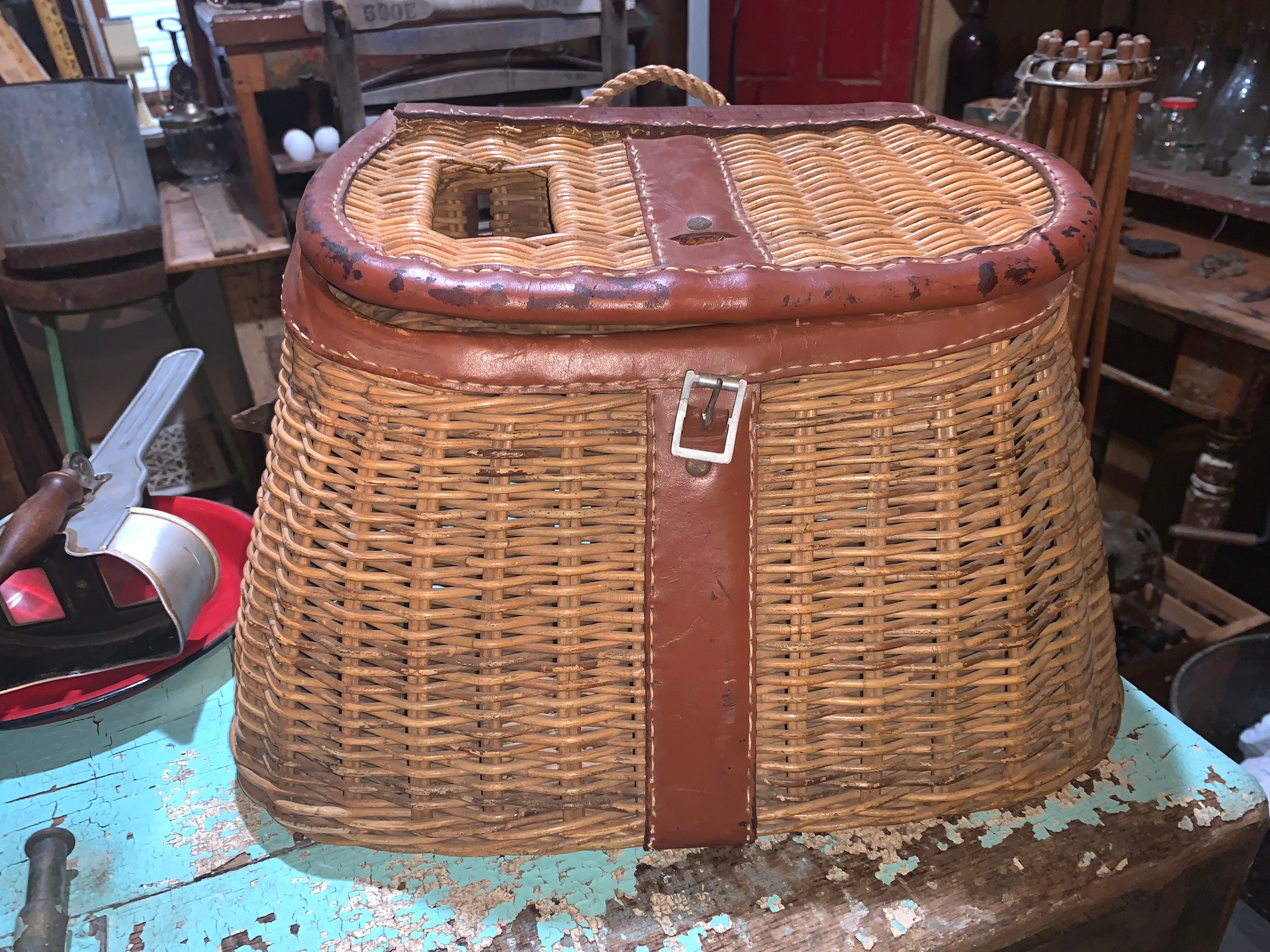 Kreel Fishing Basket, Great for Decoration or Actual Use, Measures Approx  14” wide, 8 deep, 9 high, Kreel Basket Only