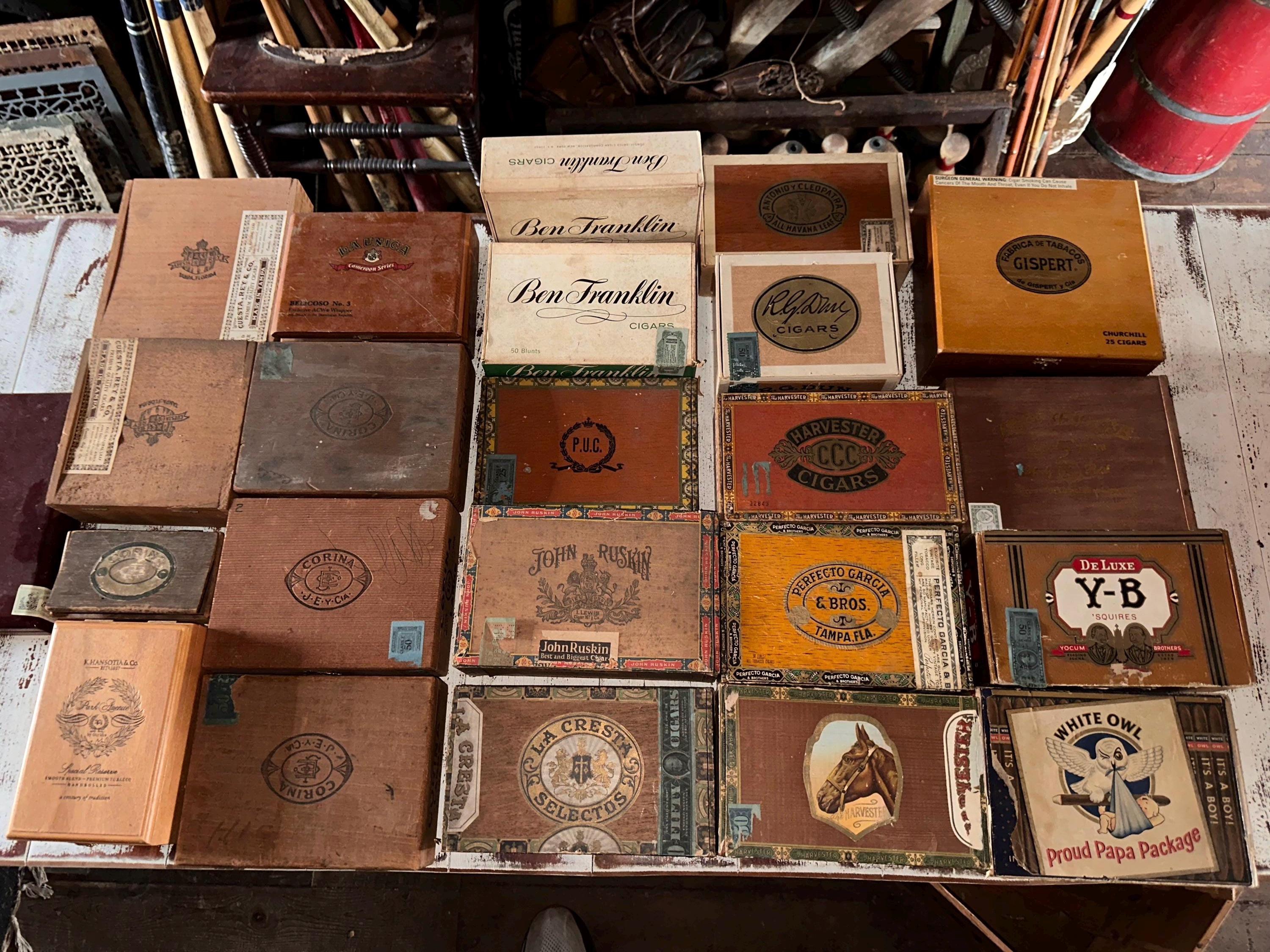Vintage Wooden Cigar Box, Cigars, Listing is for One Box Only