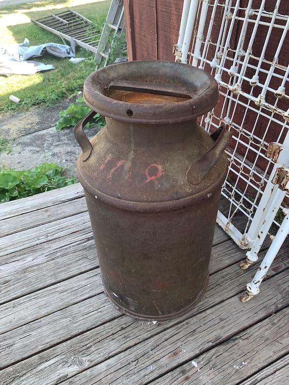 Vintage Dairy Farm Milk Can Cream Can With Handle and Lid - Etsy