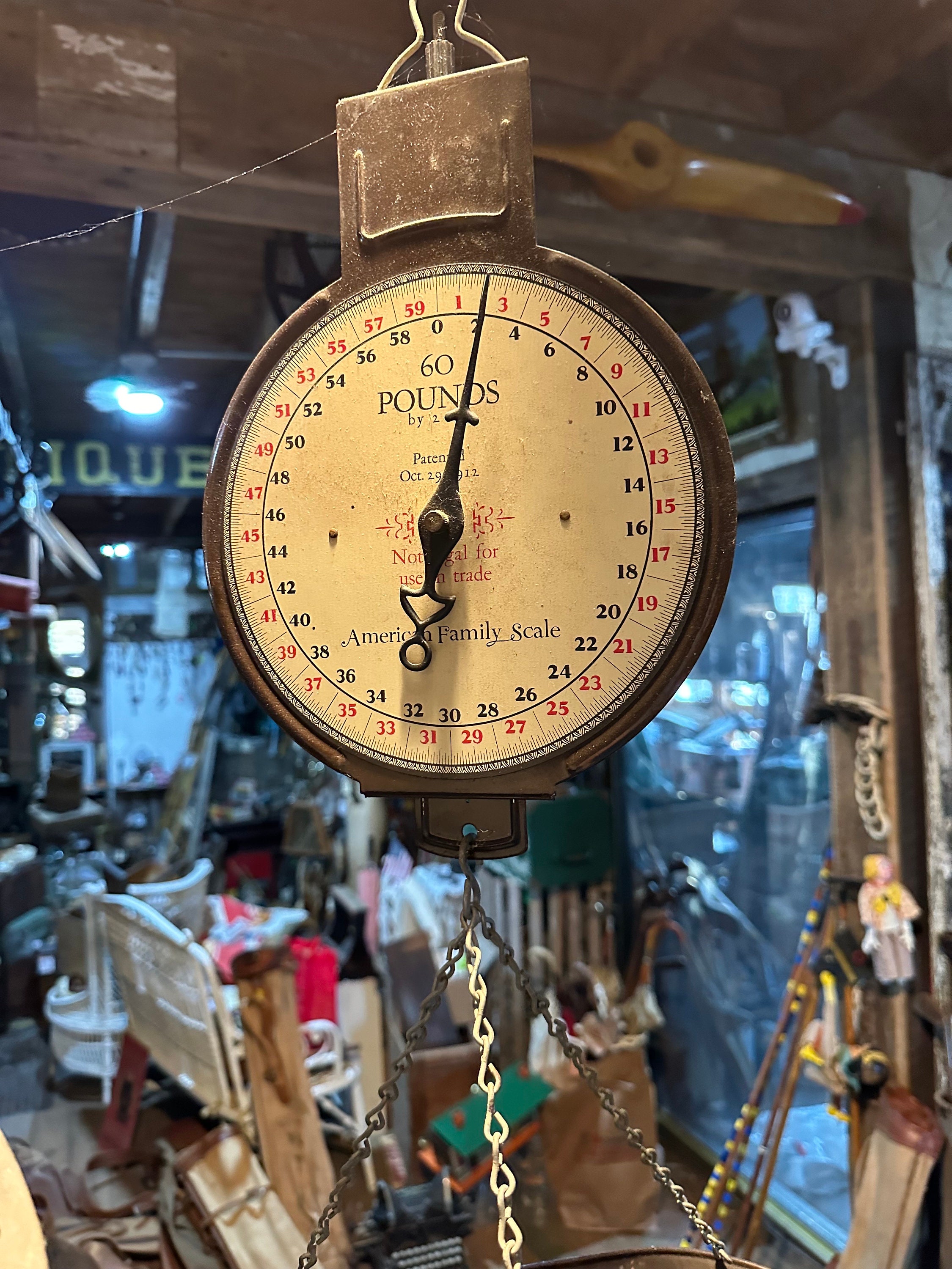 Vintage, American Family Scale, Hanging, 60 Lbs Capacity, Chicago