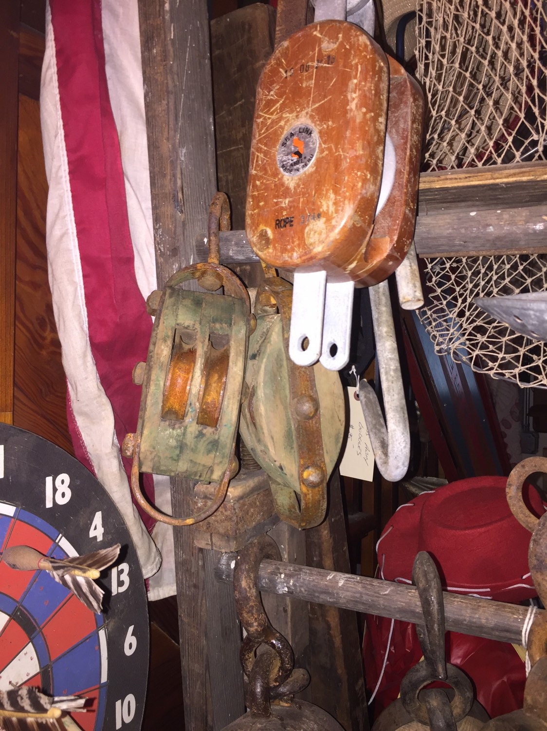 Antique Industrial / Farm Pulley Double Measures Approx Etsy