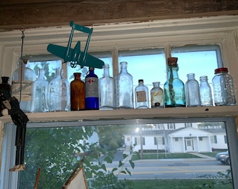 Vintage Pharmacy Glass Bottles approximately 1920&#39;s to 1940&#39;s, Listing is for one only, please indicate which one you would like