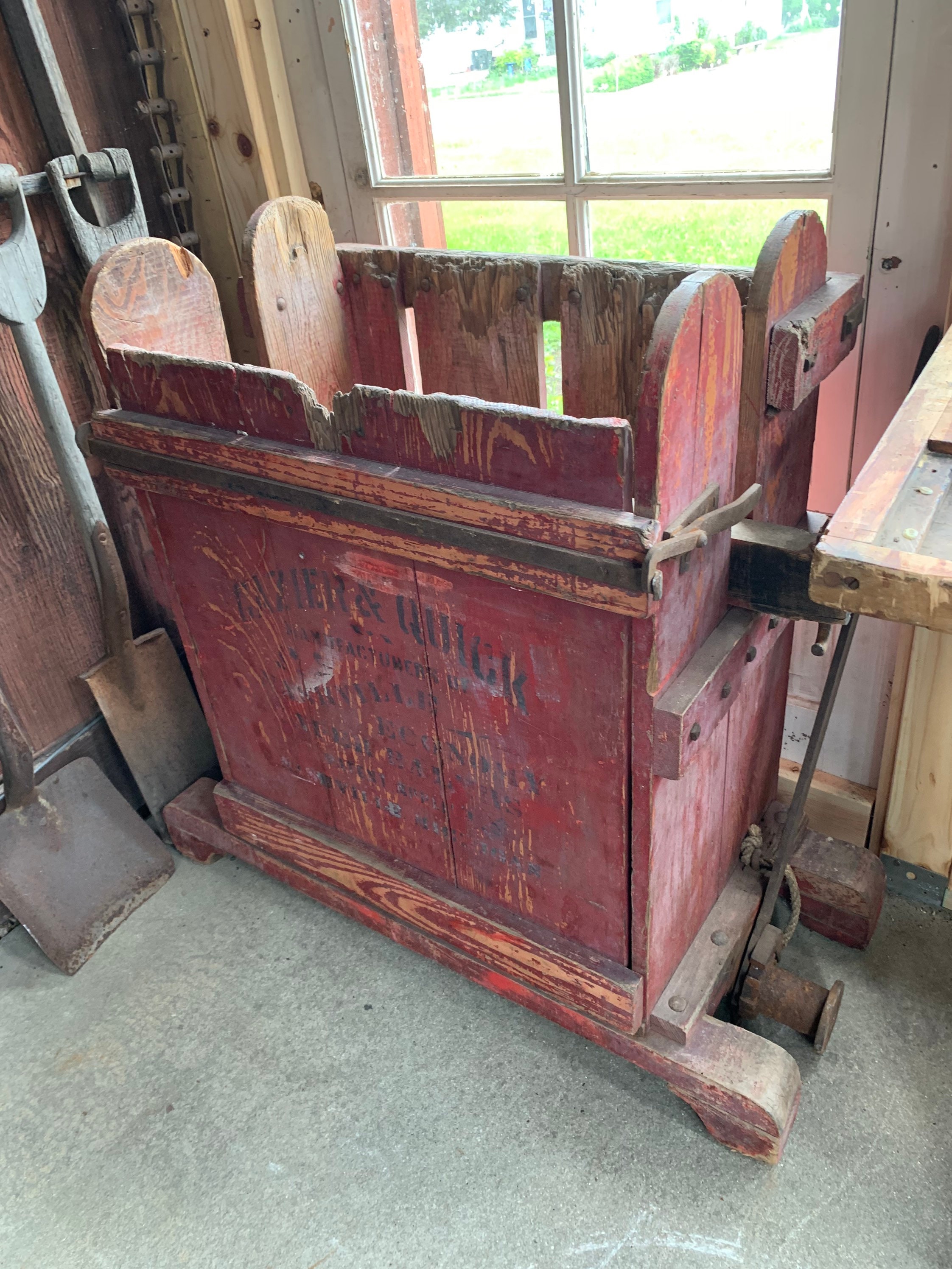 antique tobacco press Rare Large Antique Wood Tobacco Baler/press, Gazier & Quick Mold, Man Cave,  Buyer Will Pickup