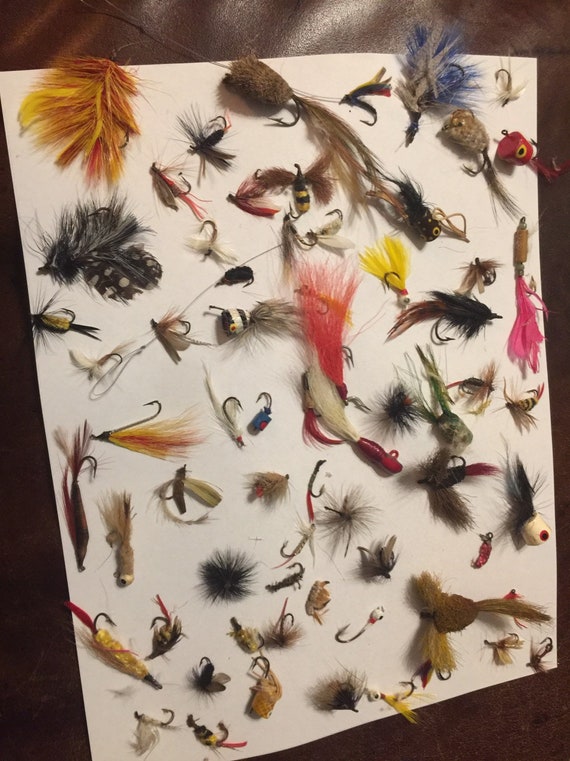 Buy Set of 10 Antique/vintage Fishing Flies, Tackle, Gear