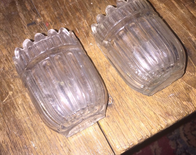 Vintage Set of Glass Bird Cage Feeders Etsy