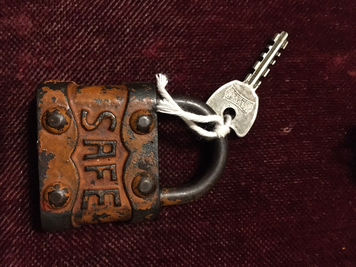 Antique Safe Lock 1800's Approx 2 1/2 With Key Etsy
