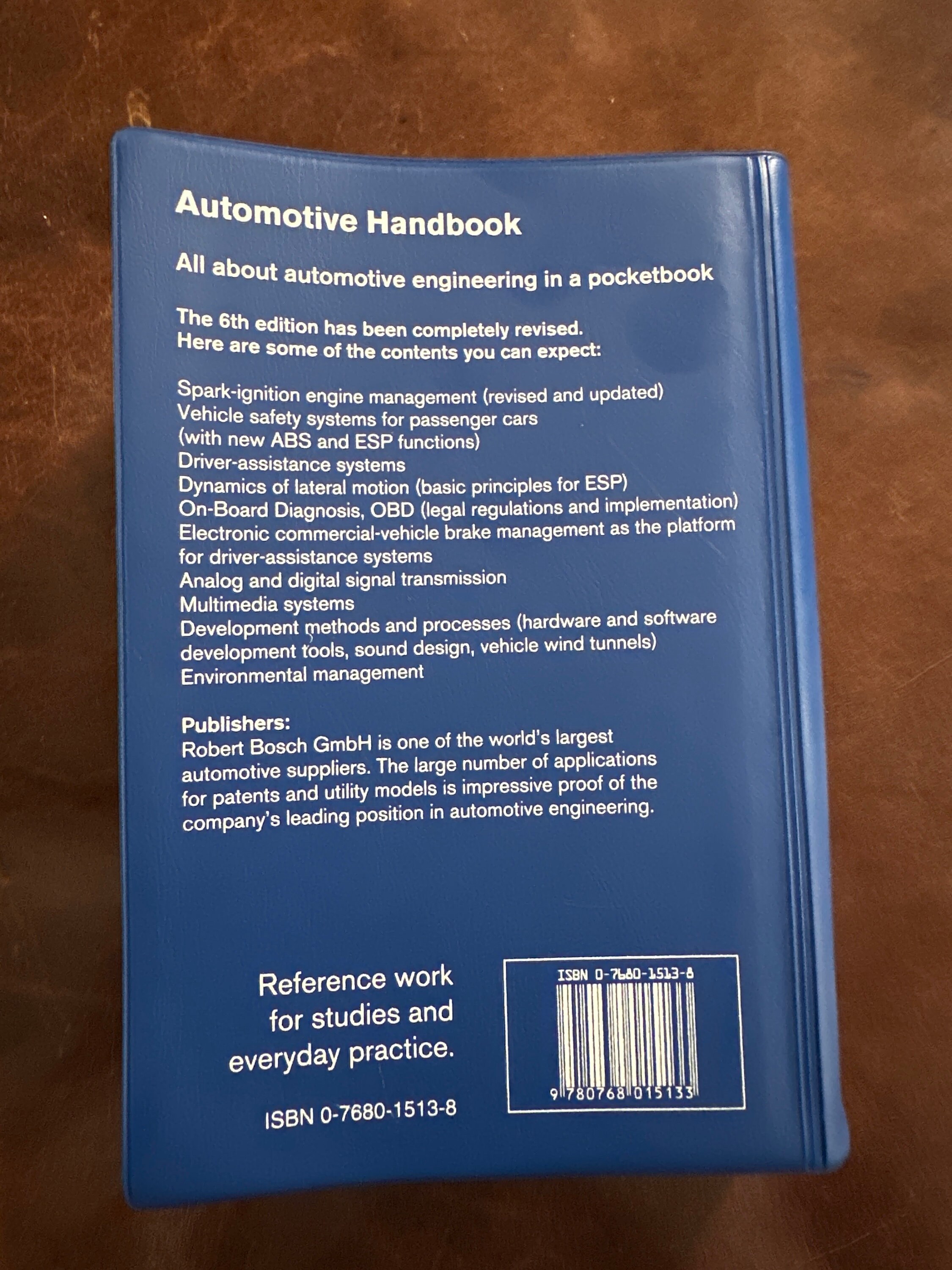 AUTOMOTIVE HANDBOOK by Robert Bosch, 6th Edition - Etsy