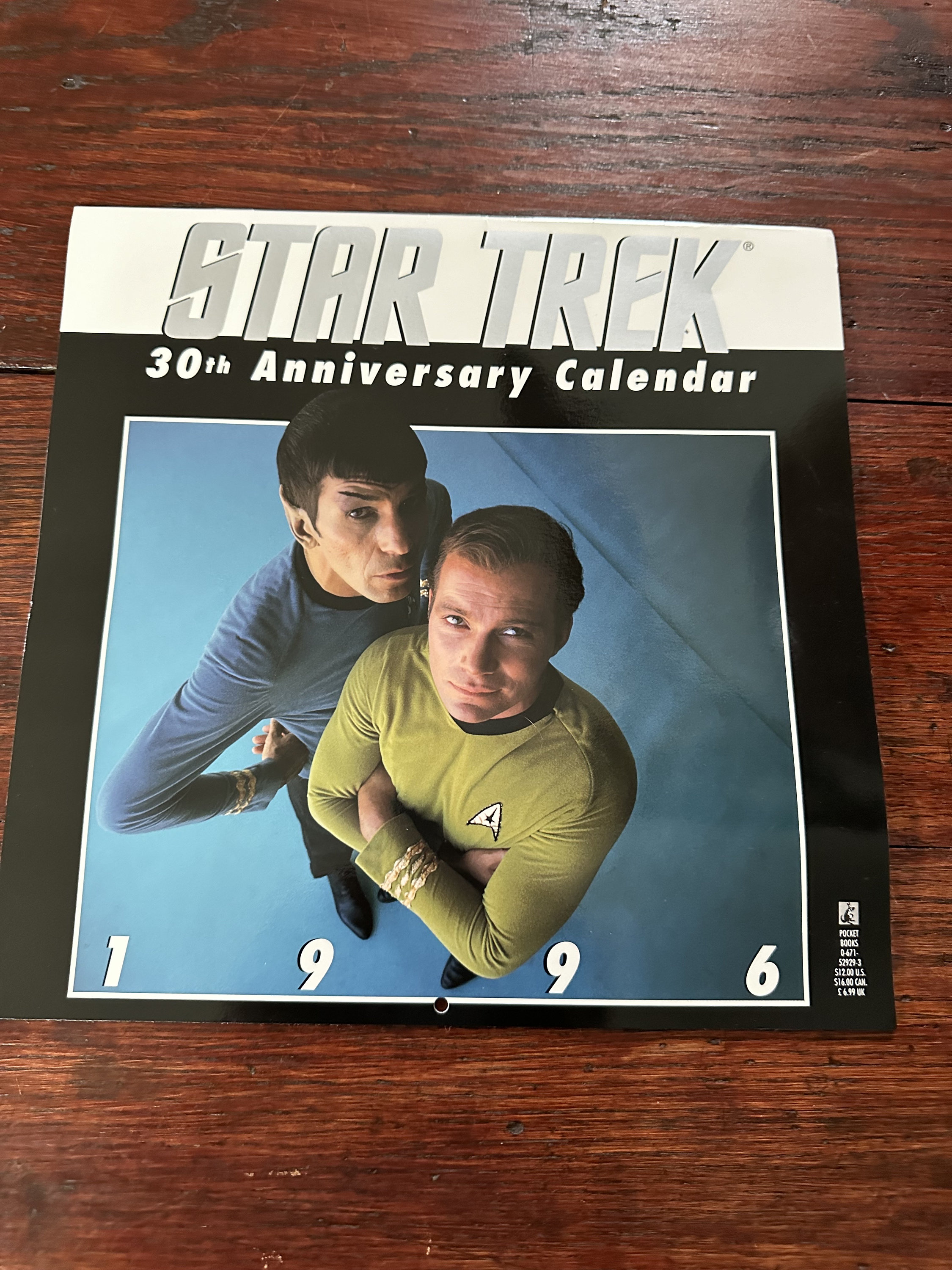 Vintage Star Trek : 1996 30th Anniversary Calendar (works for 2024