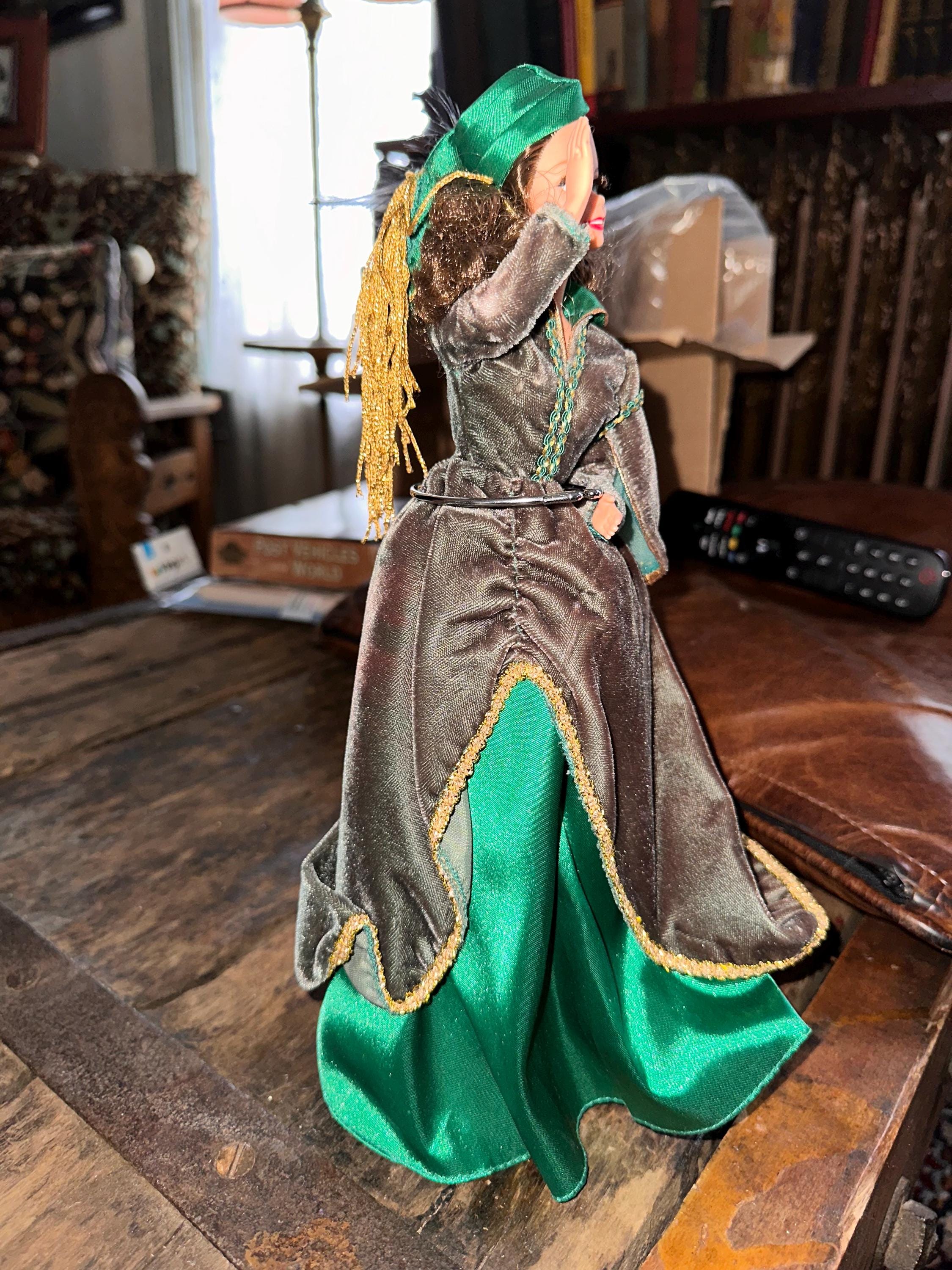 barbie doll as scarlett o'hara green drapery dress value 1994 Barbie Doll as Scarlett OHara in Green Drapery Dress
