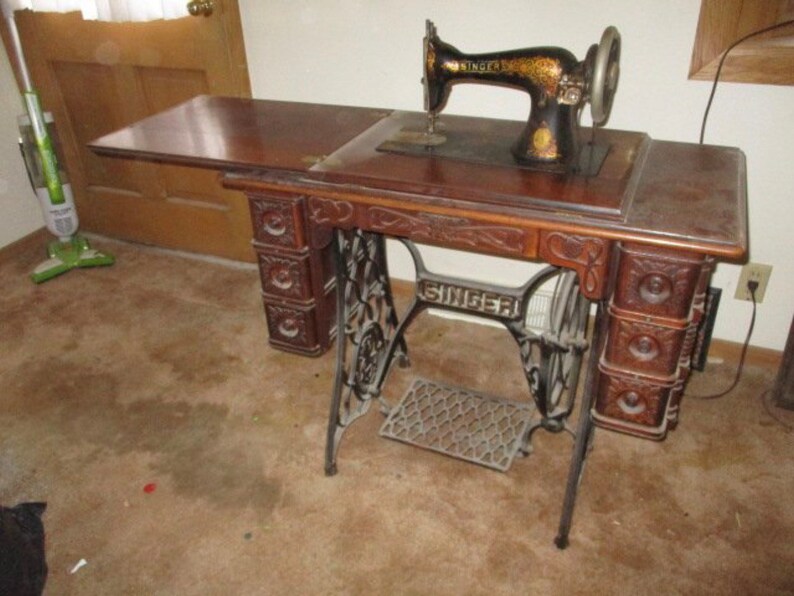 Singer Mfg Co Sewing Machine Table and Stand Very Solid Etsy