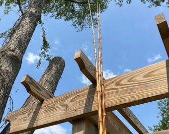 Bamboo Cane Fishing Pole w/ Bobber, Hook, Line, Sinker - Vintage Fishing  Pole - BambooMN - 1 Set 