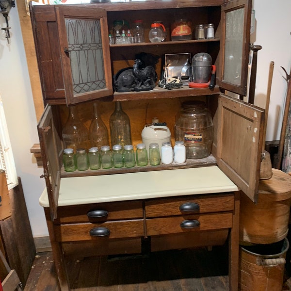 Antique Bakers Table Etsy