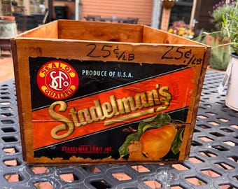 果樹 StanTheMan Vintage Stadelman's Crate/box, Washington State Pears Yakima