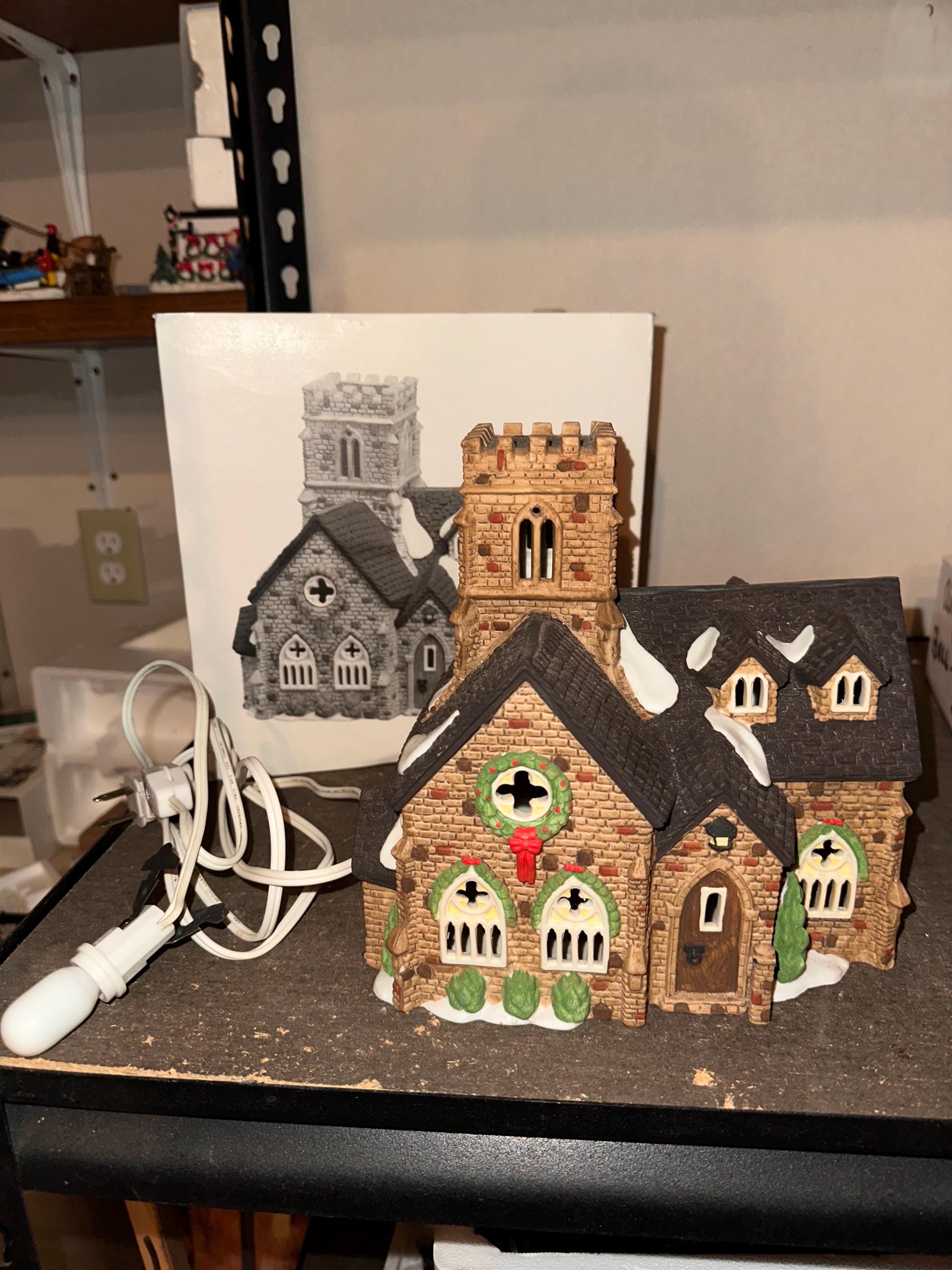 クリスマス DEPARTMENT 56 \"Knottinghill Church\"1989 Department 56 - Dickens Village - Knottinghill Church