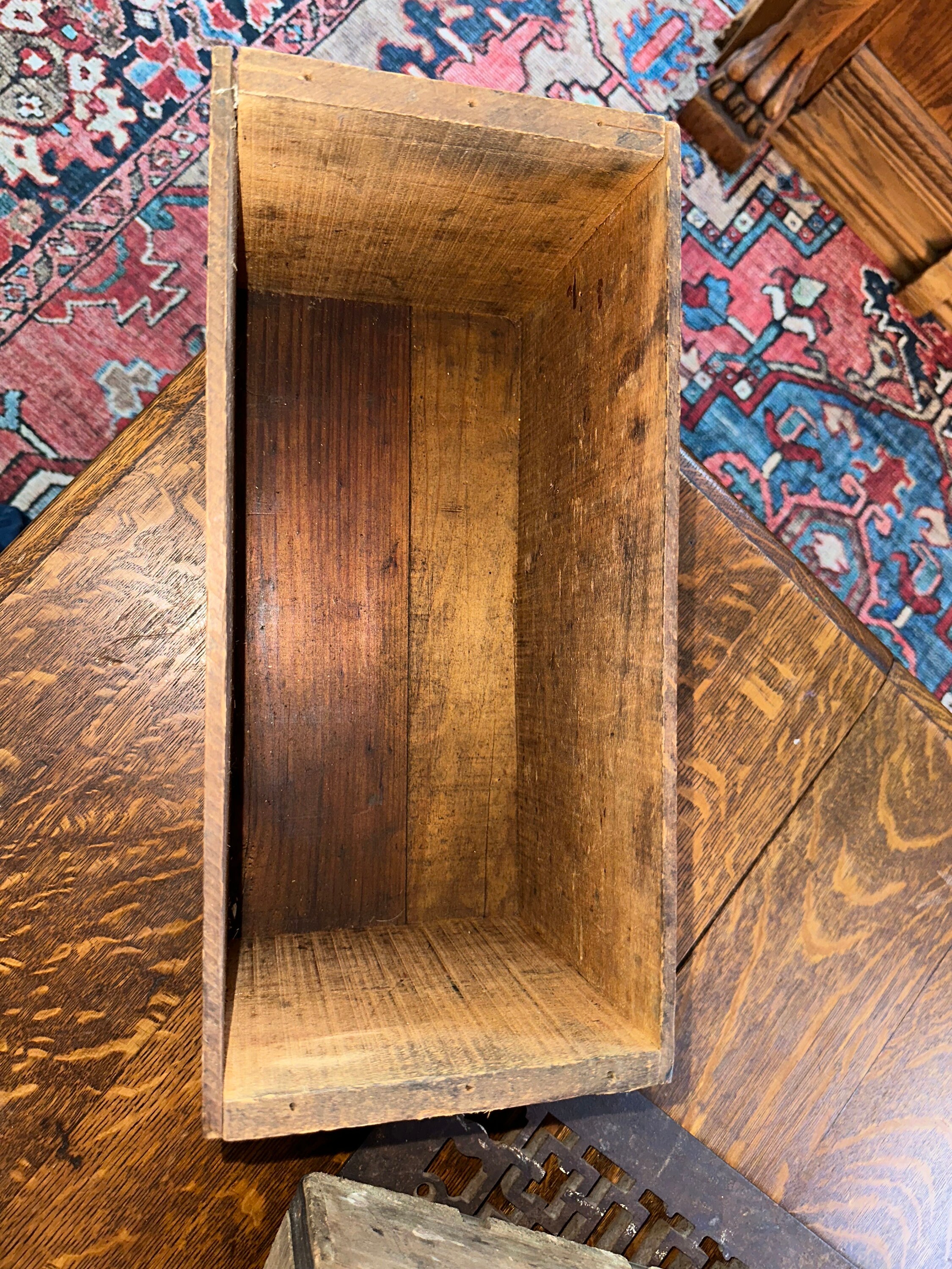 Antique Bovril Corned Beef Wood Crate Box, Industria