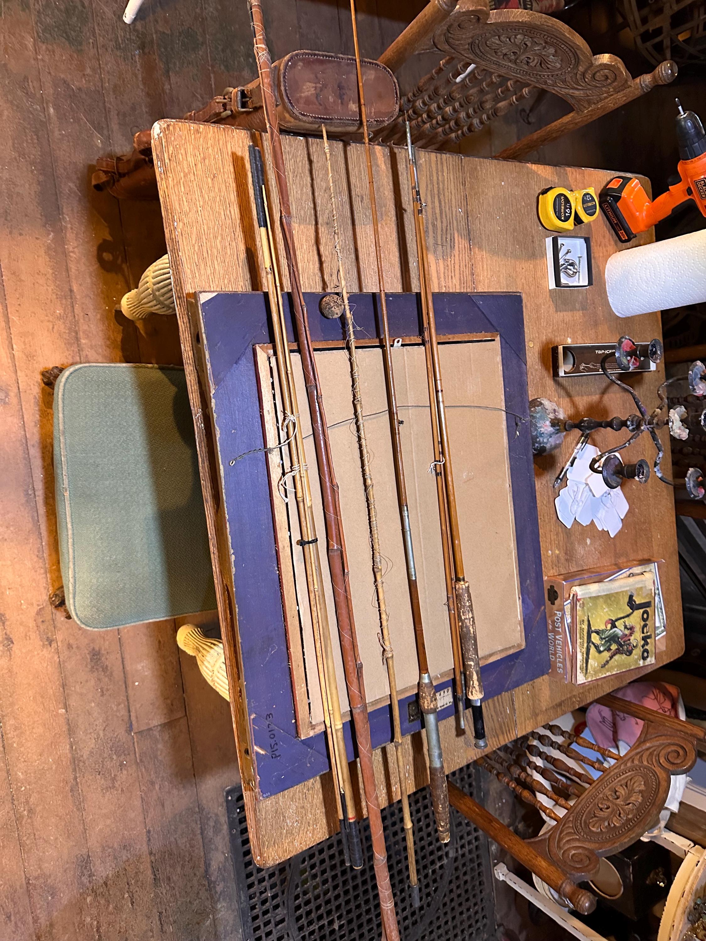 Canne à pêche vintage en bambou - Collection