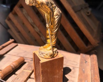 Vintage, Metal Golf Trophy, Approximately 7” tall