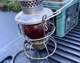 Adlake No 300 Rail Road Lantern: Signal Green Glass Globe