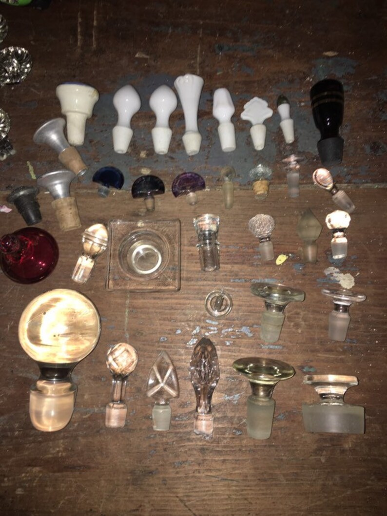 Antique Large Glass Bottle Stopper/Decanter Top Listing is Etsy