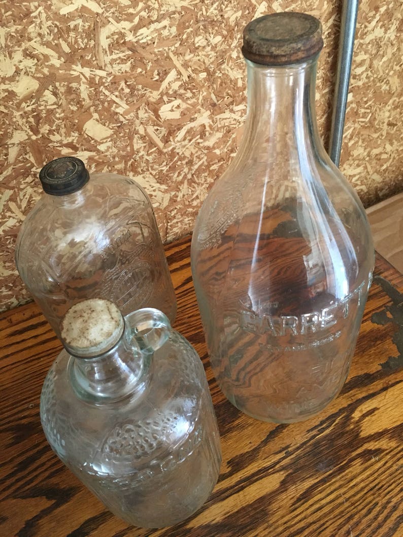 Antique Large Wine Bottle Approx 1 Gallon Garrett & Co. INC. Etsy