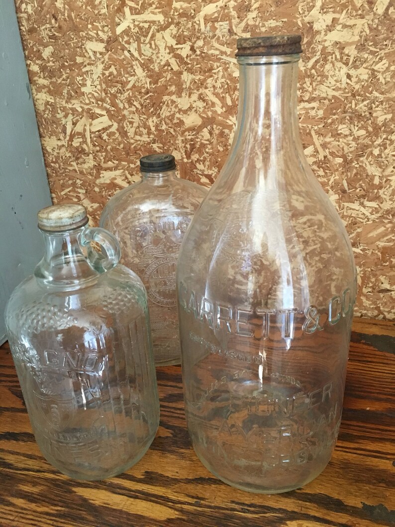 Antique Large Wine Bottle Approx 1 Gallon Garrett & Co. INC. Etsy