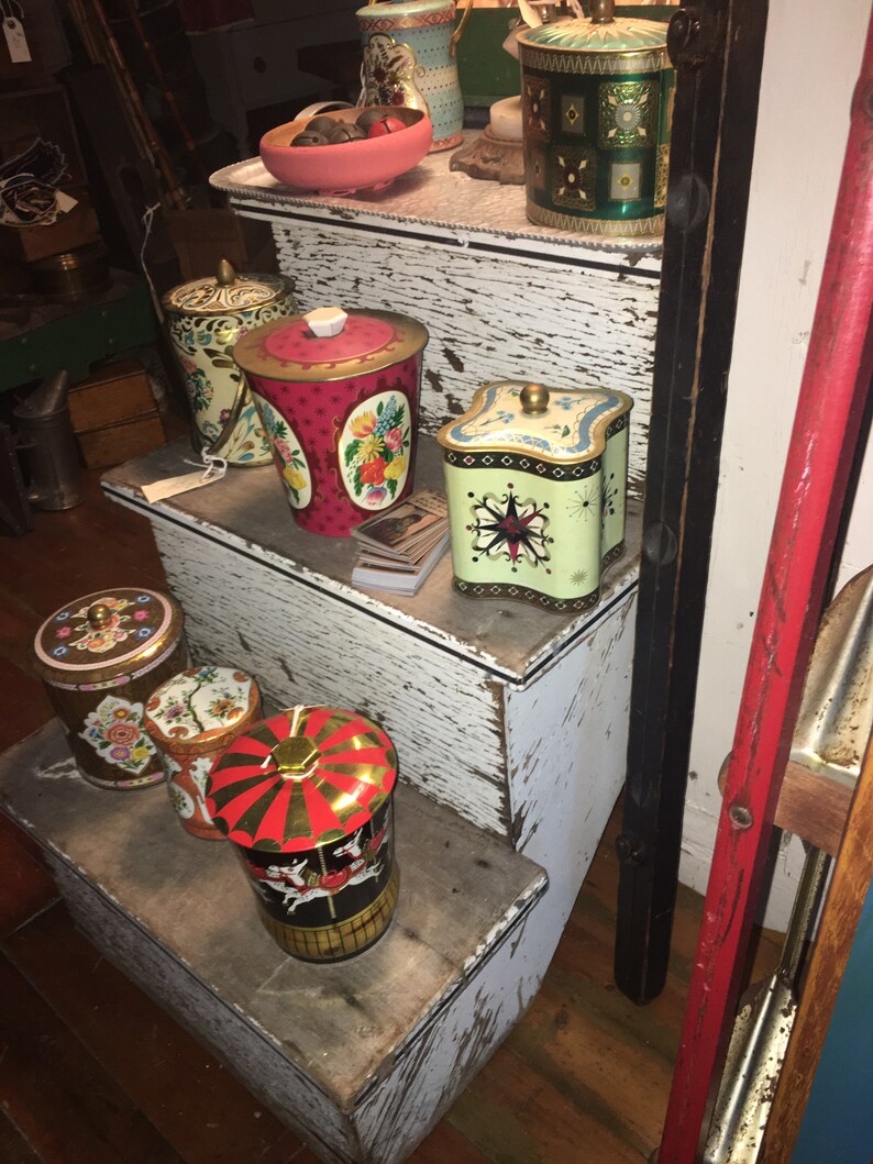 Antique Stairs Original Paint Shabby Chic Great End Table ...