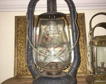 Vintage, Dietz, Monarch, Kerosene, Lantern Lamp, Clear Glass