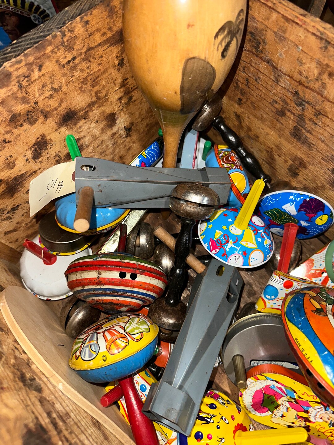 Vintage Metal Noise Maker Tin Litho Rattle Party Themed Etsy