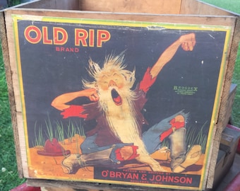 Vintage Old Rip Fruit Crate/Box, O'Bryan and Johnson, Redlands California, i have more of these