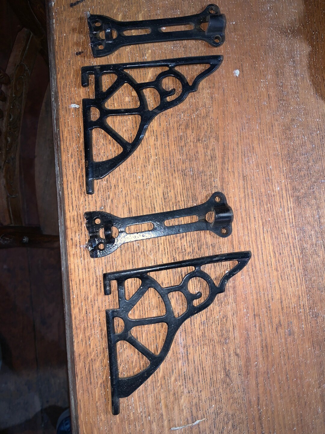 Antique Iron Shelf Brackets Set Measures Approx 5 X 5 Etsy