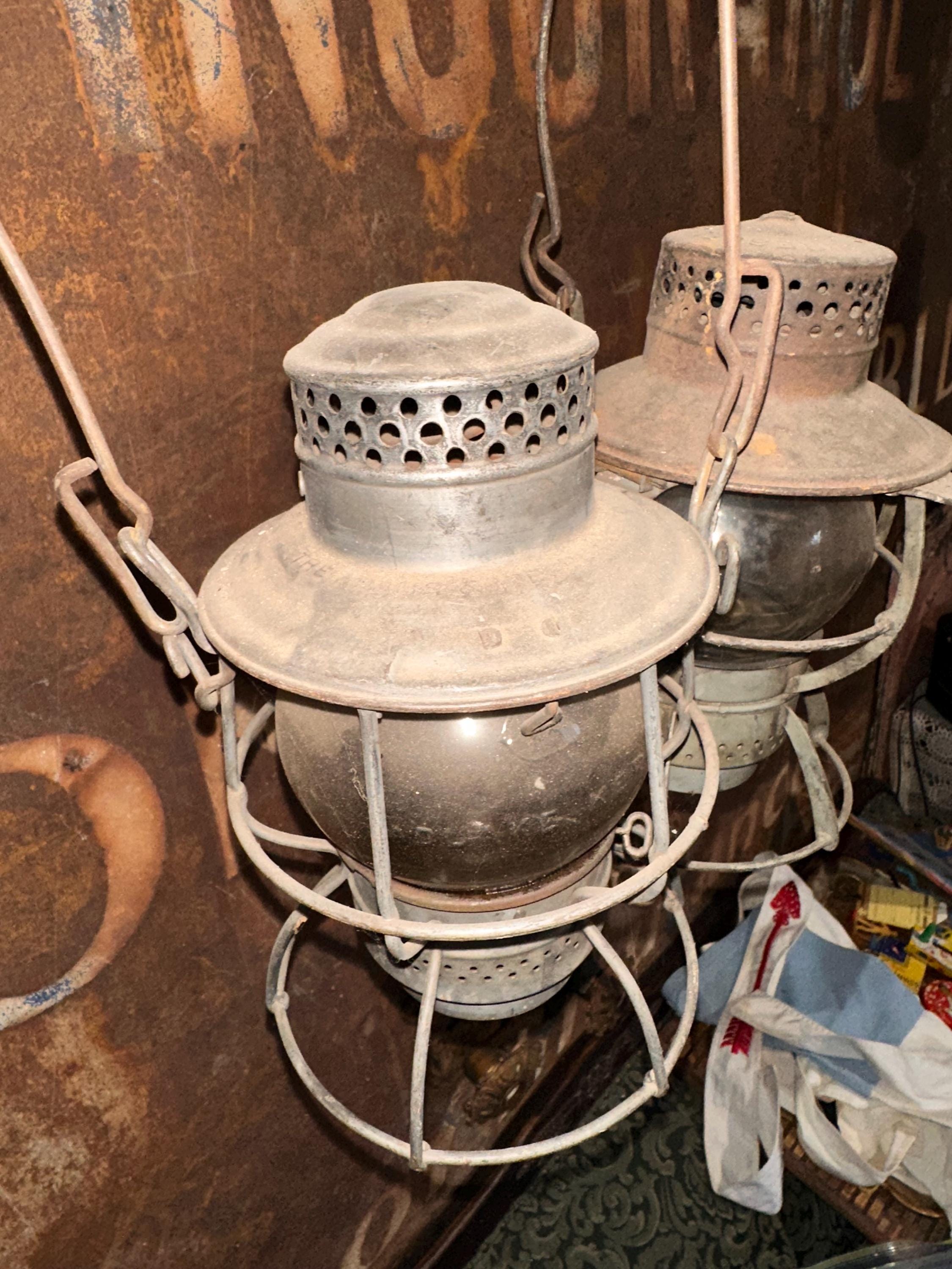 Antique Railroad Adlake Kero 434 Hand Lantern Train Lamp, Canada