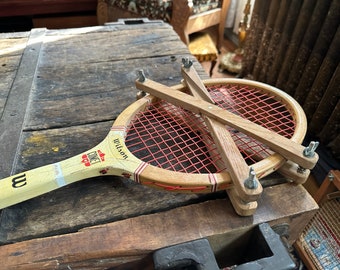 Vintage Wilson Comet Tennis Racket with Wood Brace